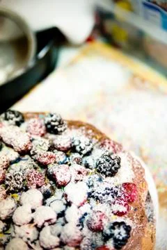 Berries cake Stock Photos