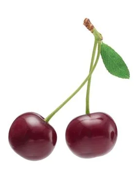 Berries cherries on a white background isolate close-up Stock Photos