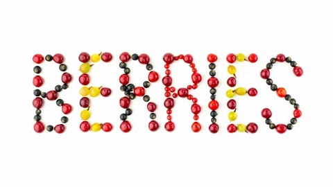 Berries. Colorful assorted mix of cherry, black currant, red currant, gooseberry Video stock 80258449