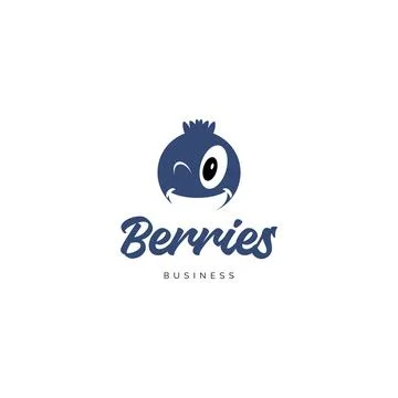 Berries cute character icon logo design inspiration Stock Illustration