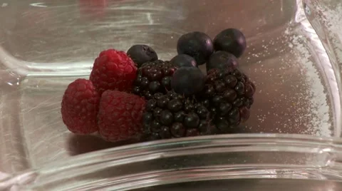 Berries Dessert Stock Footage 9487054