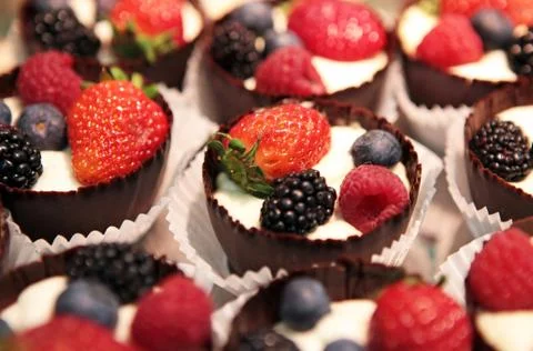 Berries dessert Stock Photos