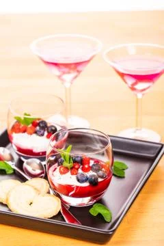 Berries Dessert Foto stock