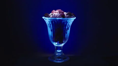 Berries in a glass Stock Footage 130798531