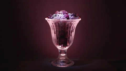 Berries in a glass Stock Footage 130798551
