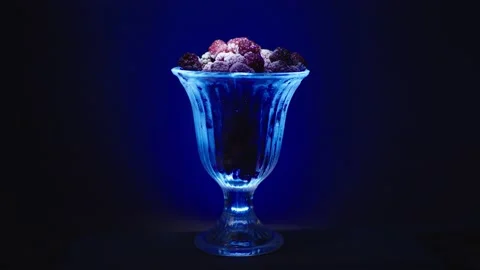 Berries in a glass Stock Footage 130798590