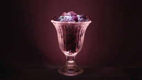 Berries in a glass Video stock 130798888