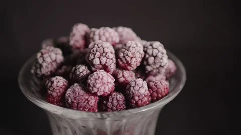 Berries in a glass Stock Footage 130798925