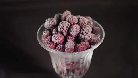 Berries in a glass Stock Footage 130798926