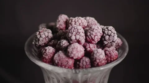 Berries in a glass Stock Footage 130798932