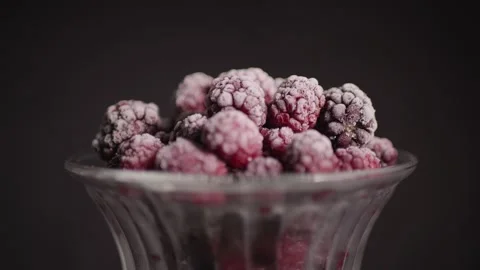 Berries in a glass Stock Footage 130798933