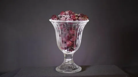 Berries in a glass Stock Footage 130798967