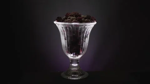 Berries in a glass Stock Footage 130798968