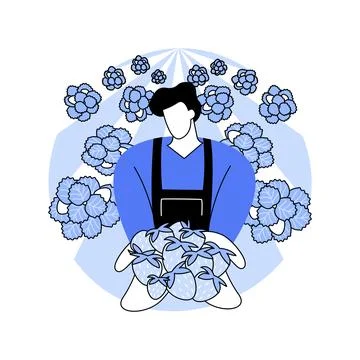 Berries growing isolated cartoon vector illustrations. Illustrazione stock