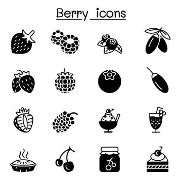 Berries icon set vector illustration graphic design Illustrazione stock