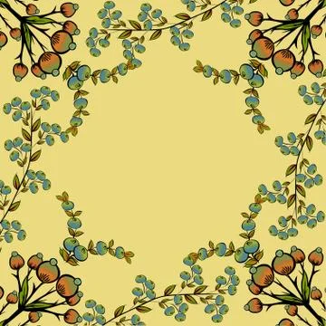 Berries natural vector background 스톡 일러스트