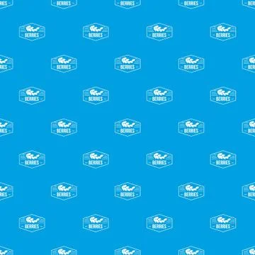 Berries pattern vector seamless blue 스톡 일러스트