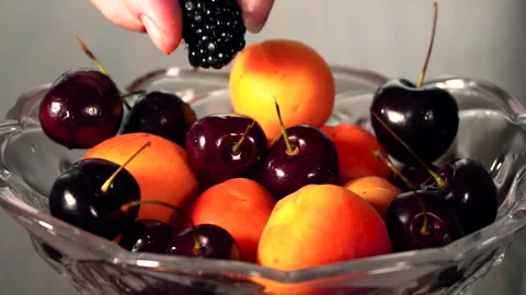 Berries on a plate Stock Footage 92665917