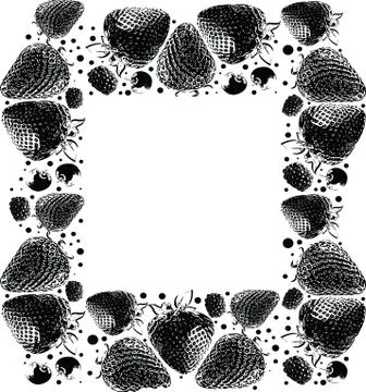 Berries seamless hand drawn pattern Stock Illustration