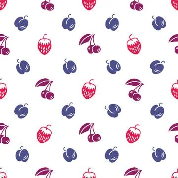 Berries seamless pattern Stock Illustration