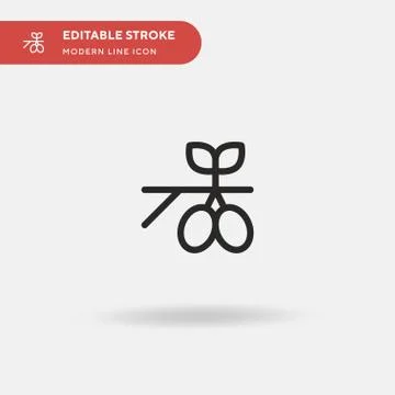 Berries Simple vector icon. Illustration symbol design template for web mobil 스톡 일러스트
