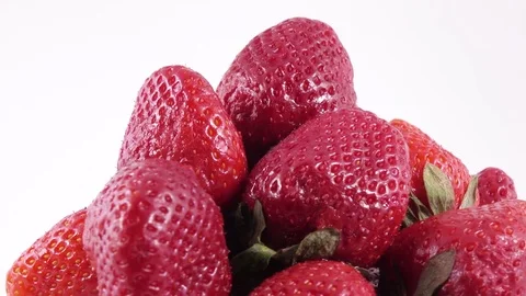 Berries of a strawberry Stock Footage