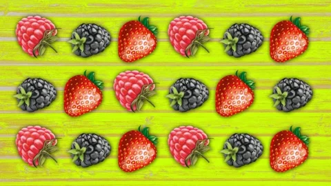 Berries on the table Stock Footage 135225726