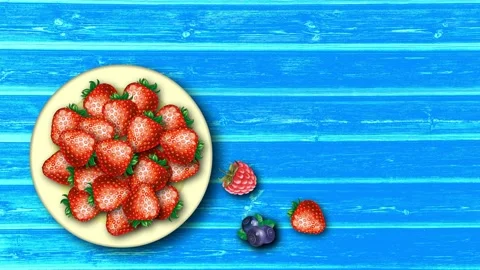 Berries on the table Stock Footage 135230041