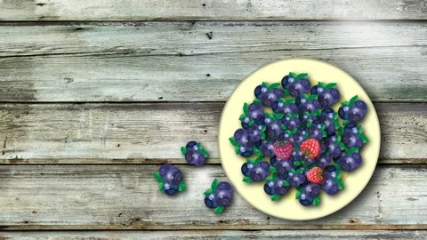 Berries on the table Stock Footage 135236733
