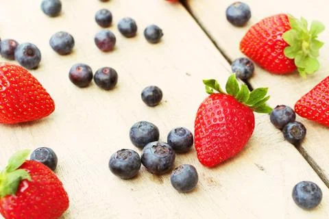 Berries on the table Stock Photos
