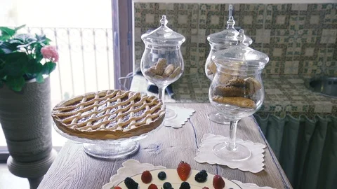 Berries tart Stock Footage 86171906