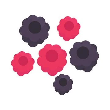 Berries vector illustration, berries flat icon Stock Illustration