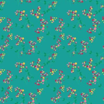Berries vector Seamless Pattern Stock Illustration