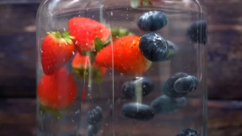 Berries in water Stock Footage 140899272