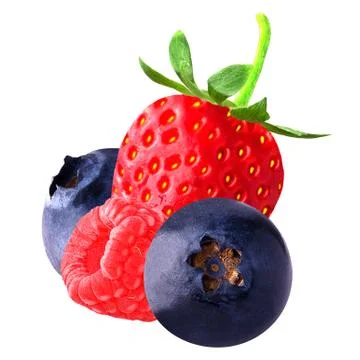 Berries on white background Stock Photos