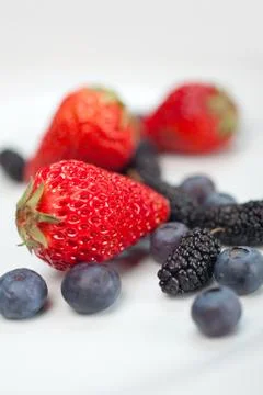 Berries on white Stock Photos