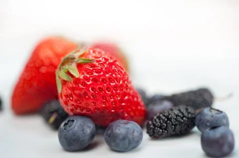 Berries on white Stock Photos