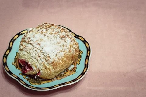 Berry buns on a light background. Stock Photos
