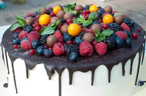 Berry cake Stockfoto's