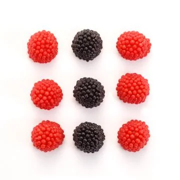 Berry candy on white background Stock Photos