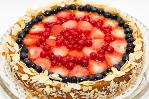 Berry cheese cake Stock Photos