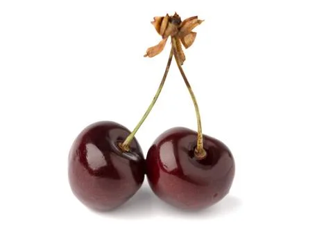 Berry cherry on white background isolate 스톡 사진