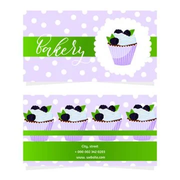 Berry cupcake. Stockillustratie