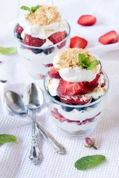 Berry dessert Stock Photos