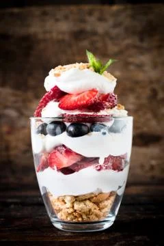 Berry dessert Stock Photos