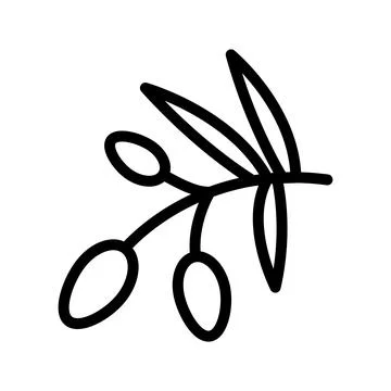 Berry flat icon. Pictogram for web. Line stroke. Lime isolated on white backg Stock Illustration