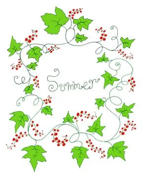 Berry frame, isolated on white background 스톡 일러스트