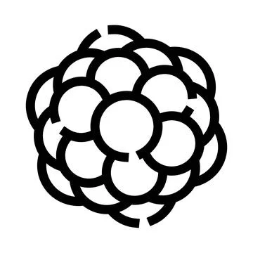 Berry fruit forming a simple geometric outline icon Stock Illustration
