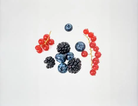 Berry Fruit Isolated on White Background, Fresh Colorful Produce Representi.. Stock Photos