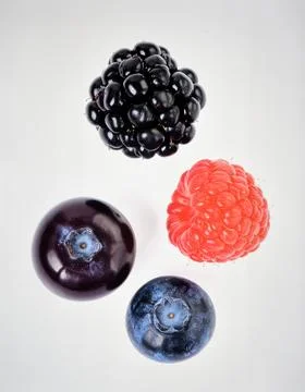 Berry Fruit Isolated on White Background, Fresh Colorful Produce Representi.. Stock Photos